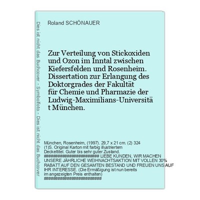Distribution of Nitrogen Oxides and Ozone in the Inntal SCHÖNAUER, Roland