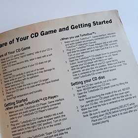 COTTON Fantastic Night Dreams TurboGrafx CD Instruction Manual Book ONLY