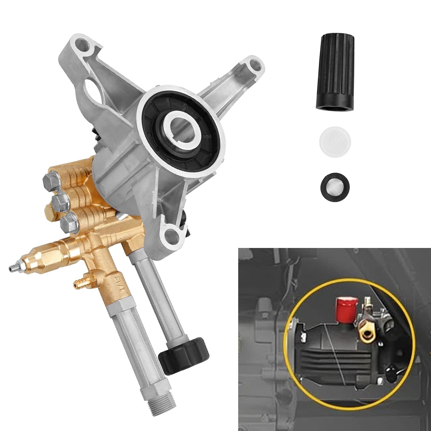 7/8" RMW25G28-EZ Shaft Gas Pressure Washer Pump For Briggs &