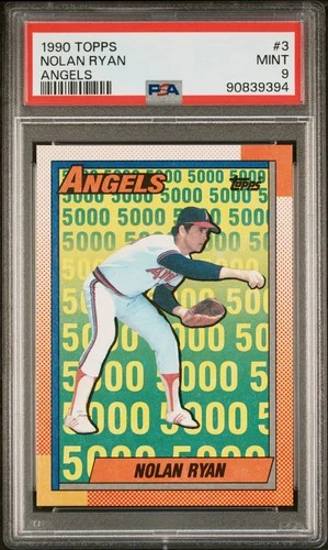 1990 Topps #3 Nolan Ryan Angels PSA 9