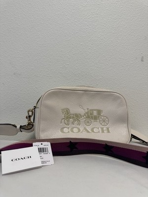 Coach Jes Crossbody Bag White/Chalk with Multi-Color Star Webbed