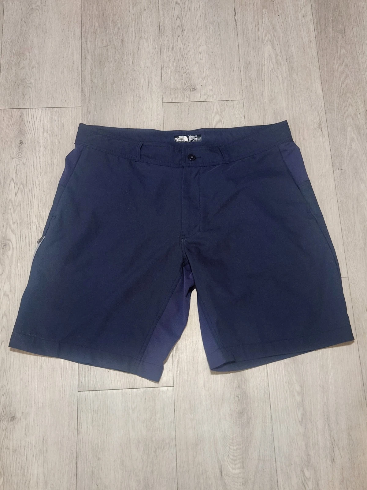 The North Face Men's Hiking Shorts Size 38 Navy Blue Tech Trail Outdoor Zip...