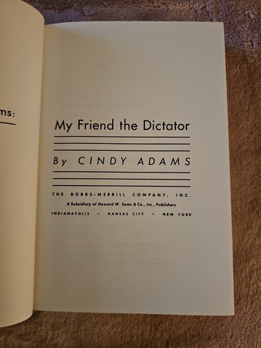 My Friend the Dictator Cindy Adams 1967 First Printing Sukarno Indonesia HC DJ - Bild 5 von 16