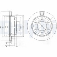 2X Bremsscheibe Delphi BG3813 FüR Pajero Mitsubishi 4 3 Canvas Top Van Classic 2