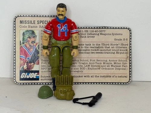 G.I. Joe Bazooka v1 1985 COMPLETE WITH CARD