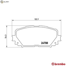 BRAKE PAD SET DISC BRAKE P 83 101 FOR TOYOTA YARIS/Hatchback/Van/ATIV/VIOS 1.3L