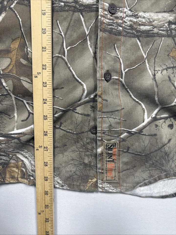 Рыжеволосый камуфляж кнопка рубашка с карманами на молнии реальный дерево зеленый мужской L тихий T-Hide - Изображение 4 из 4