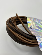 10 Yards 4mm Genuine Leather Lace Cord Flat Strip Dark Brown DIY Crafts, USA New