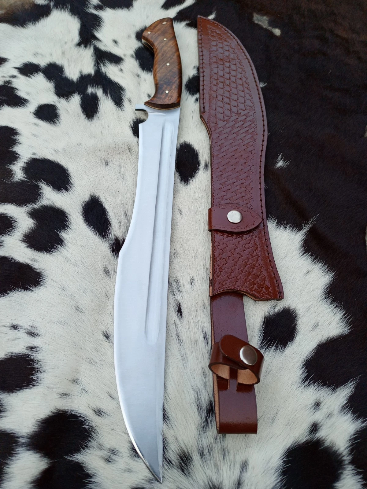 custom handmade carbon steel survival machete knife 18'' outdoor camping knife
