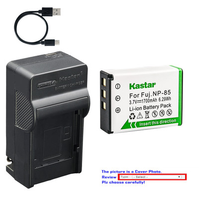 Kastar Battery AC USB-C Charger for Fujifilm FinePix SL240 SL260 SL300 SL1000 S1