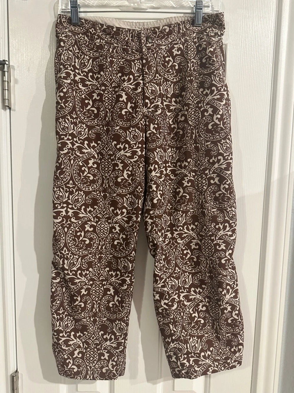 Y2K 2000s Prana Geometric Print Capris XS California Surfer Girl Coastal Cowgirl