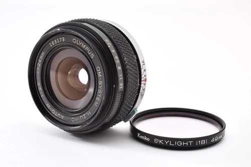 Olympus OM-System H.Zuiko Auto-W 24mm F2.8 w/Filter [EX+/Read description] Japan