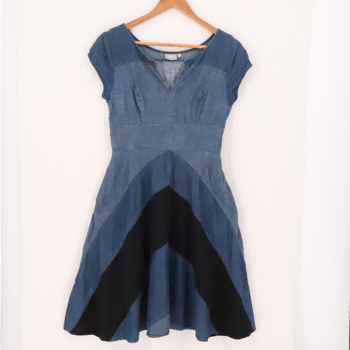 eshakti denim dress Off Shoulder Denim Dress: A Perfect Fit from eShakti