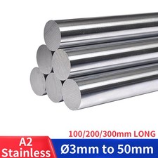 STAINLESS STEEL Round Bar Steel Rod - GRADE 304 -Various Size 100/200/300mm LONG