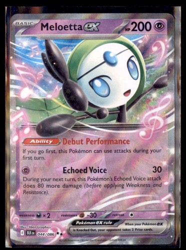 Pokemon Meloetta ex 44/086 BLK Black Bolt