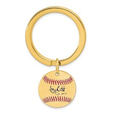 Gold-plating over Sterling Silver George Brett Hall of Fame Signature Epoxy Base