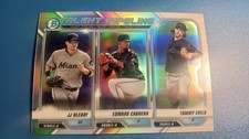 2021 Bowman Chrome Talent Pipeline #TP-MIA JJ Bleday Edward Cabrera Tommy Eveld
