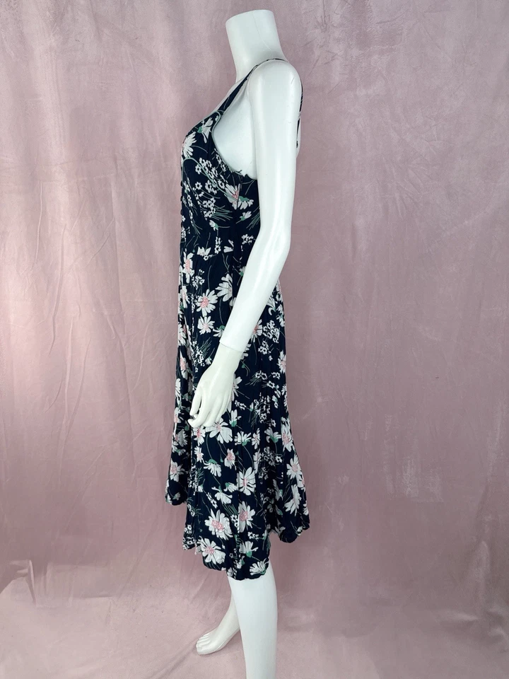 Vestido midi floral azul Joe Browns para mujer talla 6 bolsillos tirantes midi de espagueti Foto 2 de 4