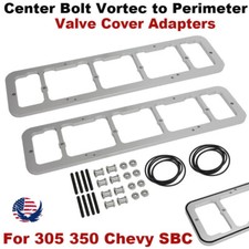 For 305 350 Chevy Sbc Center Bolt Head Vortec To Perimeter Valve Cover Adapters