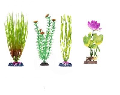 4er Pack Grün Aquarium Kunststoff Pflanze Aqua Aquarium Penn Plax Künstlich Medium