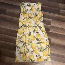 Alyx Womens Size 6 Yellow Floral Sheath Dress Sleeveless