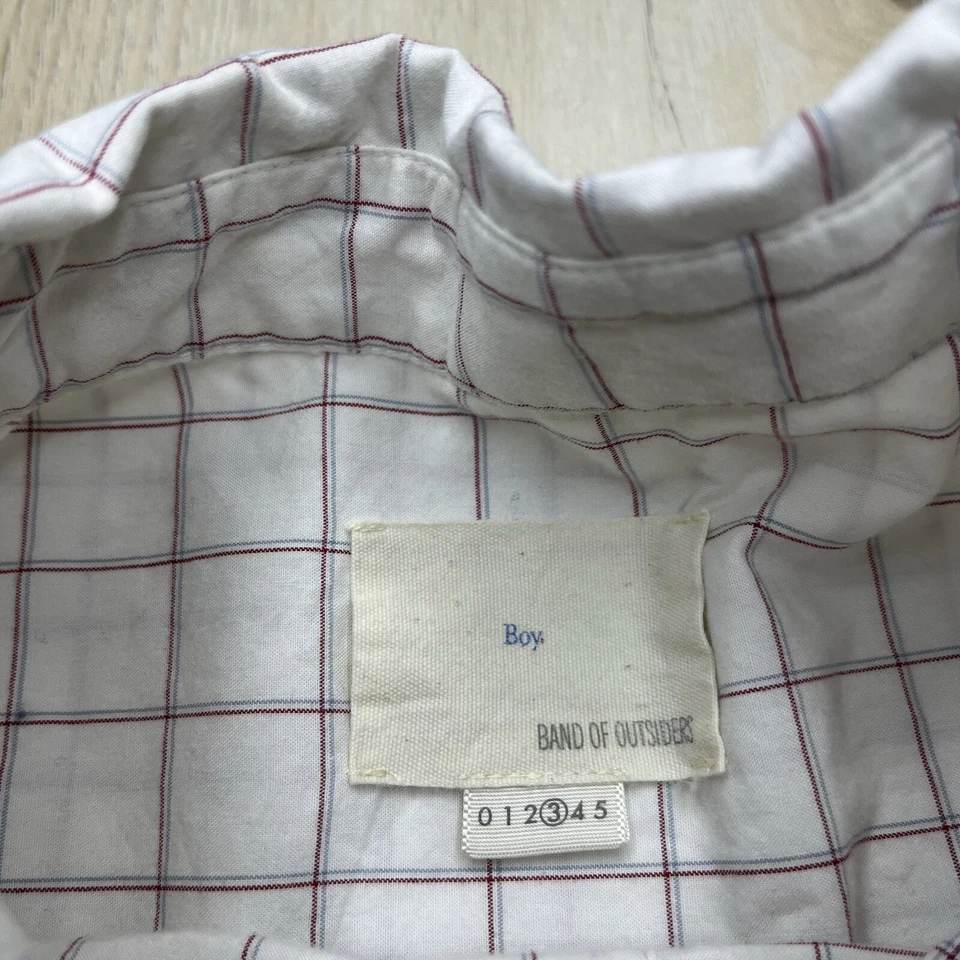 Boy. Band of Outsiders Easy Shirt Button Up Long Sleeve White Wormens 3 Large - Image 3 of 4
