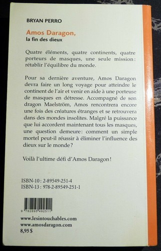 *Paperback French Book Amos Daragon La Fin des Dieux Tome 12 Bryan Perro - Picture 2 of 2