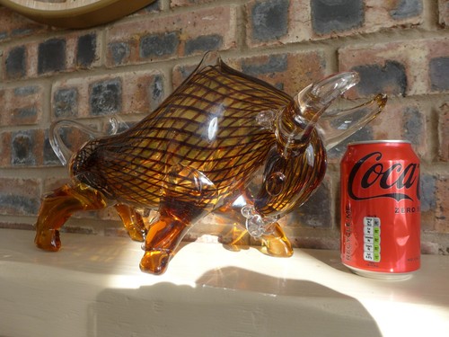 Murano glass xl bull figurine design weight 3.7 kg home decor art collector - Picture 3 of 11