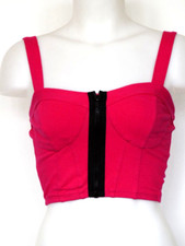 Speechless Dark Pink Zip Front Bra Bralette Tank Top M Jr Made in USA