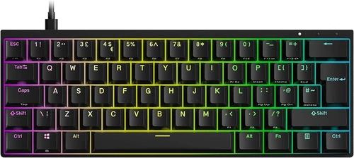 Durgod HK - Venus RGB Tastiera Meccanica - 60% ISO UK Layout (Gateron Yellow)