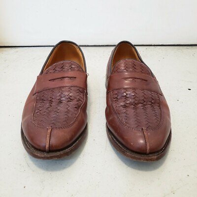 Allen Edmonds Foley Loafers Men 11 D Woven Penny Strap Brown Leather Classic il_fullxfull.5821252369_gaxq.jpg main image 3