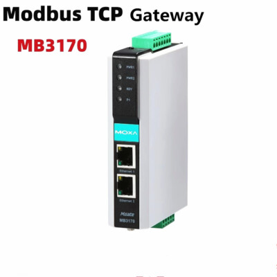 New MOXA MGate MB3170 Modbus TCP Gateway module