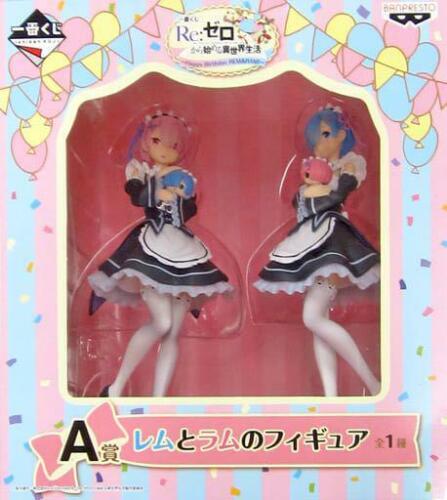 Re: Zero Rem Ram Figure Doll Banpresto Ichiban Kuji Happy Birthday A Prize Japan - Picture 1 of 9