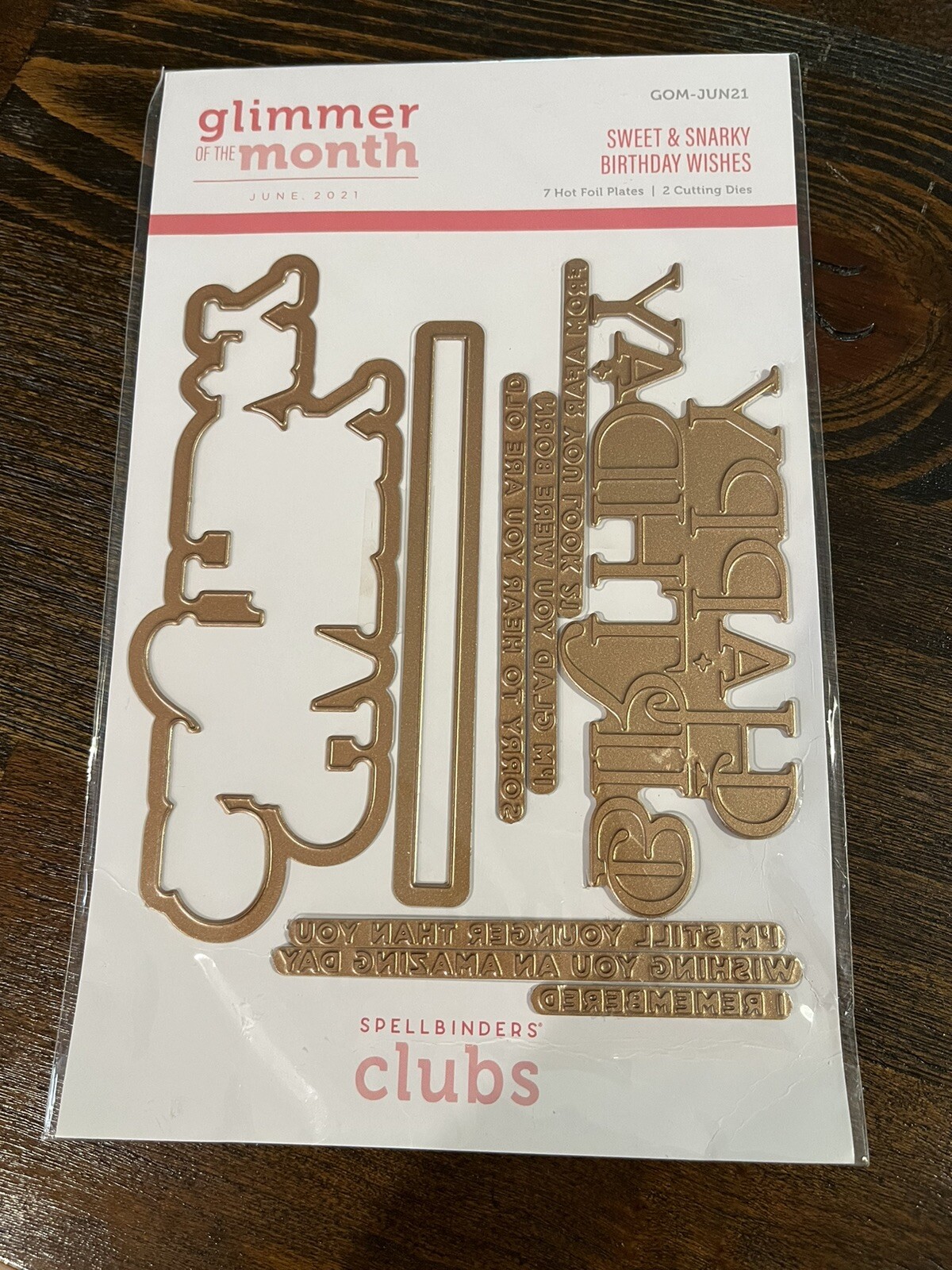 SPELLBINDERS hot foil stamping plates and die set