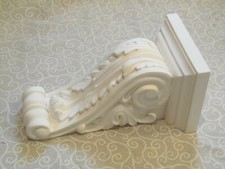 Pair of victorian acanthus leaf design plaster corbels made from a original