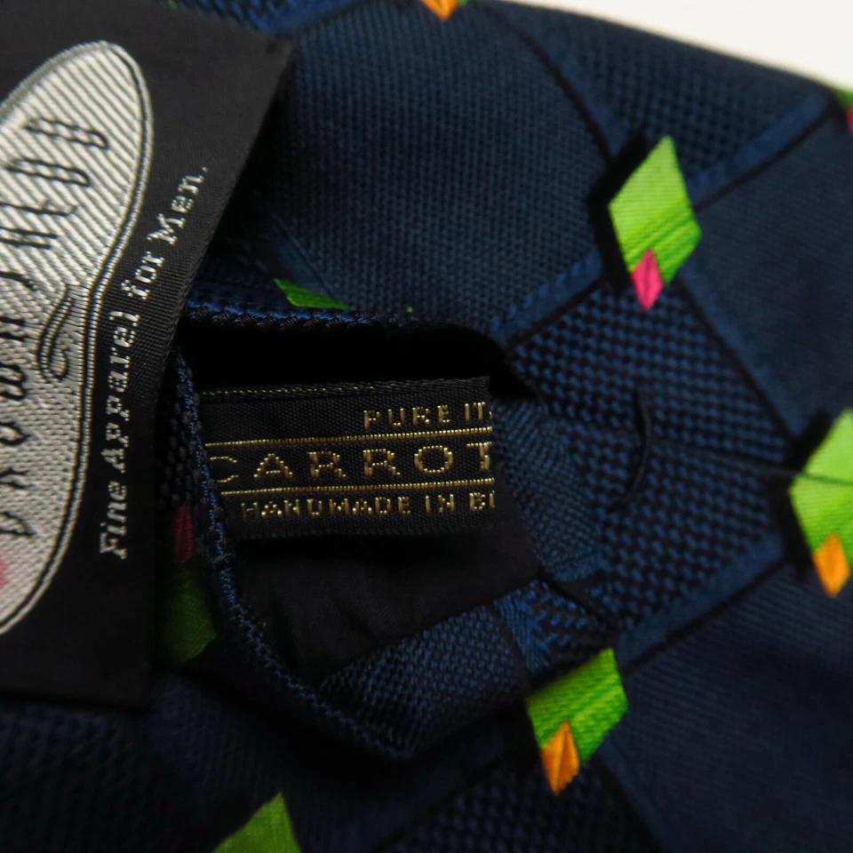 Corbata de cuello Zanahoria y Gibbs para Brownshedd para hombre azul verde geométrica 58"x3,75" Prepp Foto 4 de 4