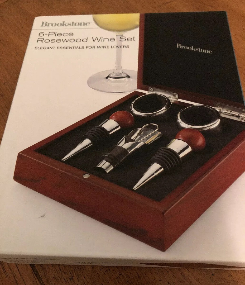 NIB Brookstone 6-Piece Rosewood Wine Set | eBay NIB Brookstone 6-Piece Rosewood Wine Set | eBay