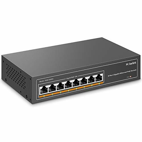 MokerLink Switch PoE Gigabit 8 Porte 120W | Alimentatore Integrato