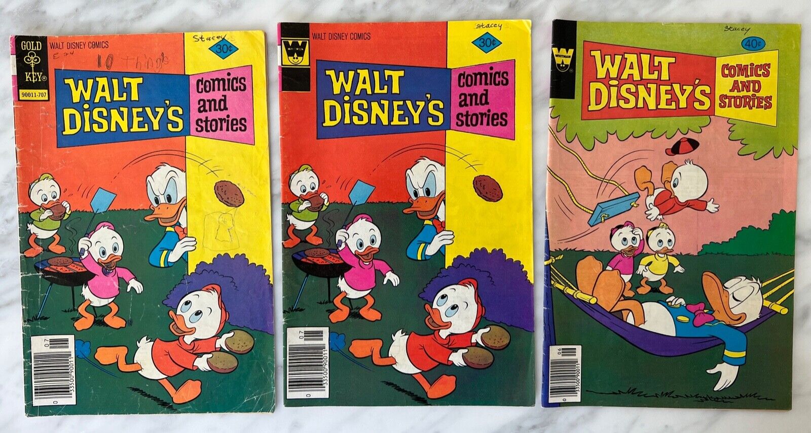 1977/1979 lot of 3 Walt Disney's Comics and Other Stories no 37, 37, 39