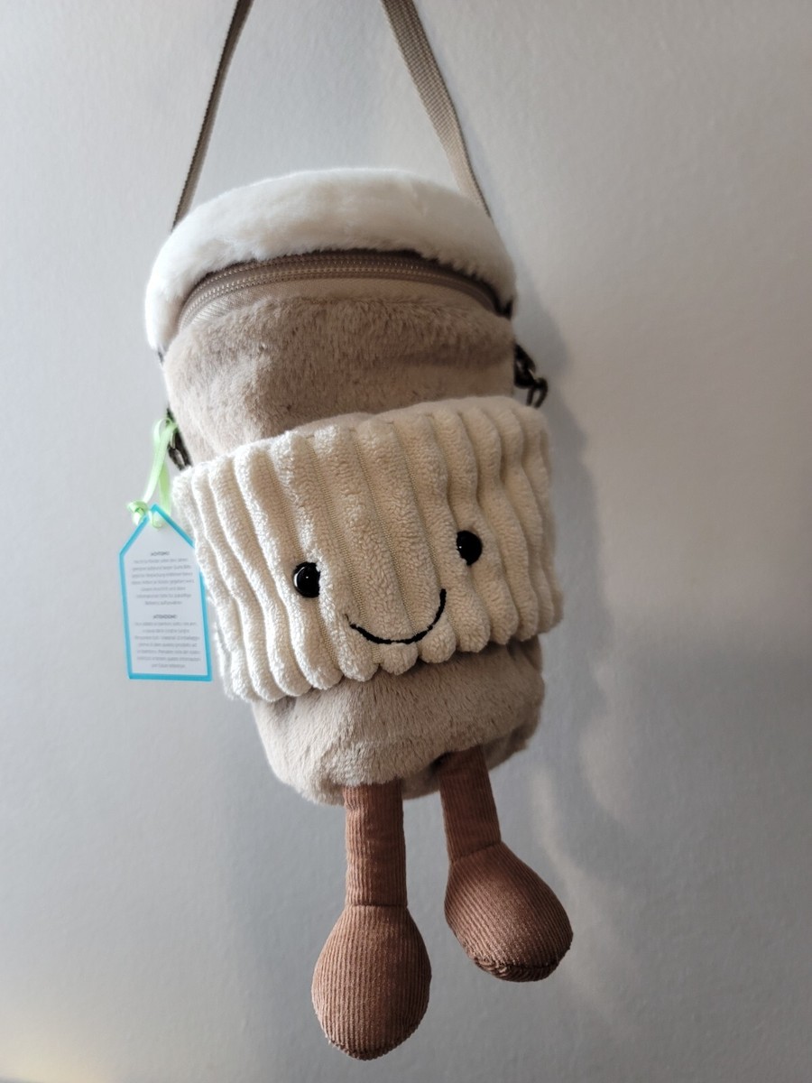 Jellycat Amuseable Coffee To Go Bag Soft Plush Purse NWT birthday