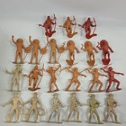 Louis Marx 1964 Vintage 6" Cowboys Indians 21 Plastic Figures Lot Chief Brave