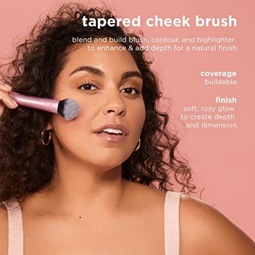 Tapered Cheek Makeup Brush, For Blush, Highlighter, Loose, Or Pressed 1 Count - Picture 8 of 9