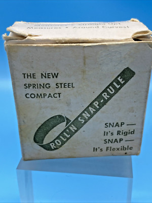 Roll' N Snap Rule Metal Yard 36'' Original Box F&G Life USF&G Co. St. Paul MN VTG