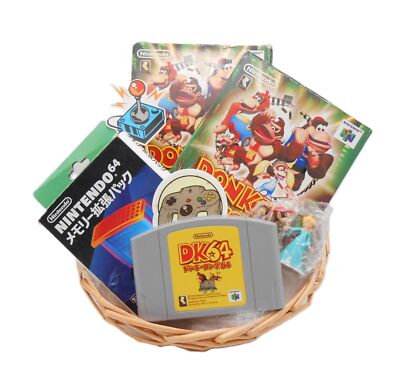 PRÄSENTKORB ''N64 Donkey Kong'' Big Box Nintendo Japan Version Geschenkidee /R26F5