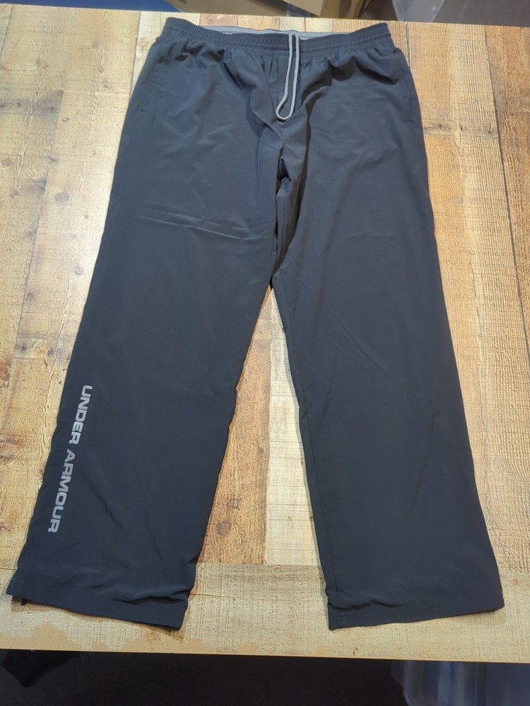 Under Armour Mens 2XL Black Loose Fit Training Pants with Zip Fly