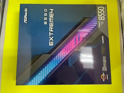 New ASRock B550 Extreme 4 AM4 Ryzen 3000 5000 2.5GB LAN PCIE Gen 4  Motherboard 