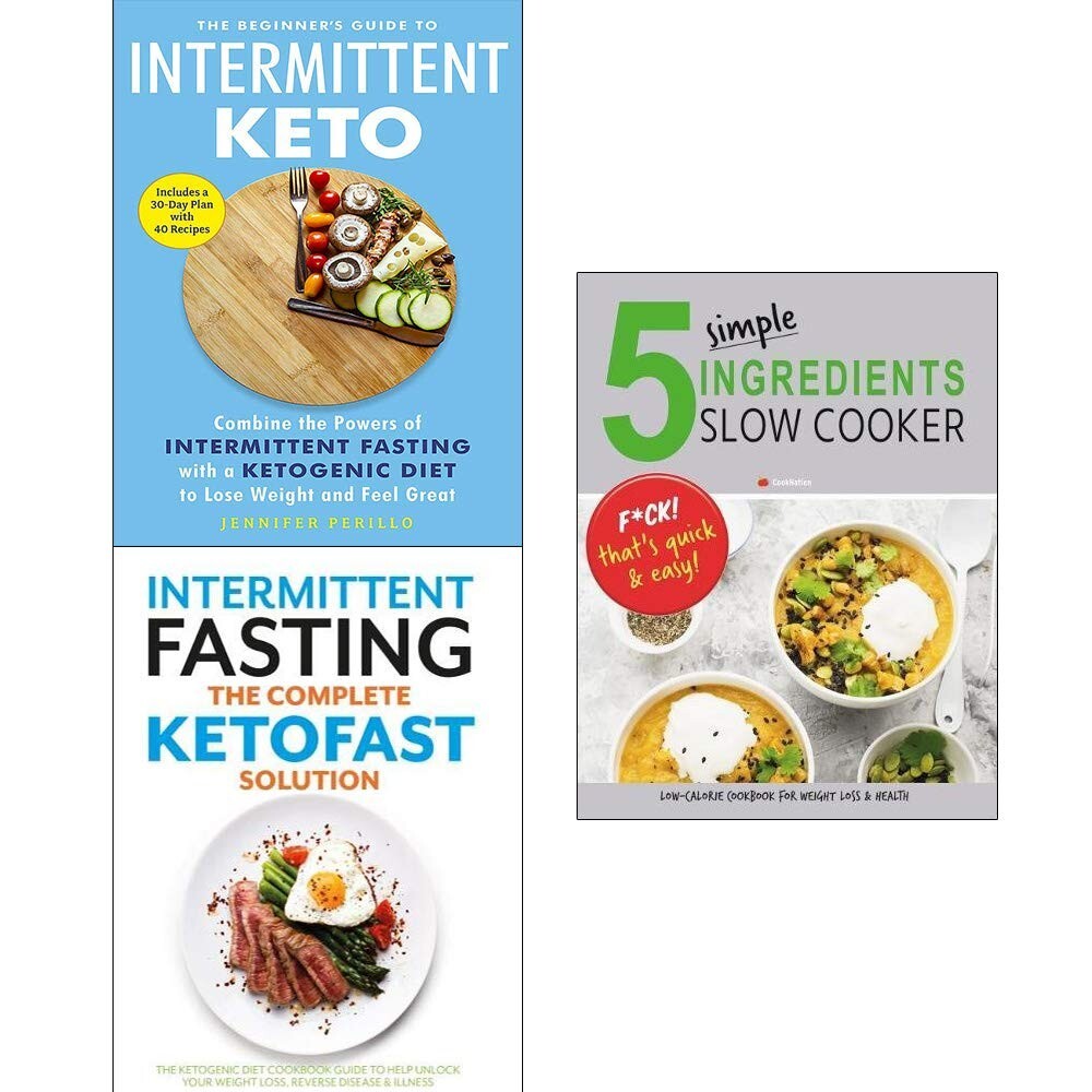 5 Simple Ingredients, Intermittent Keto,Complete Ketofast 3 Books Collection Set