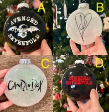 Handmade “Avenged Sevenfold, Smashing Pumpkins or Candlebox" Christmas ornaments