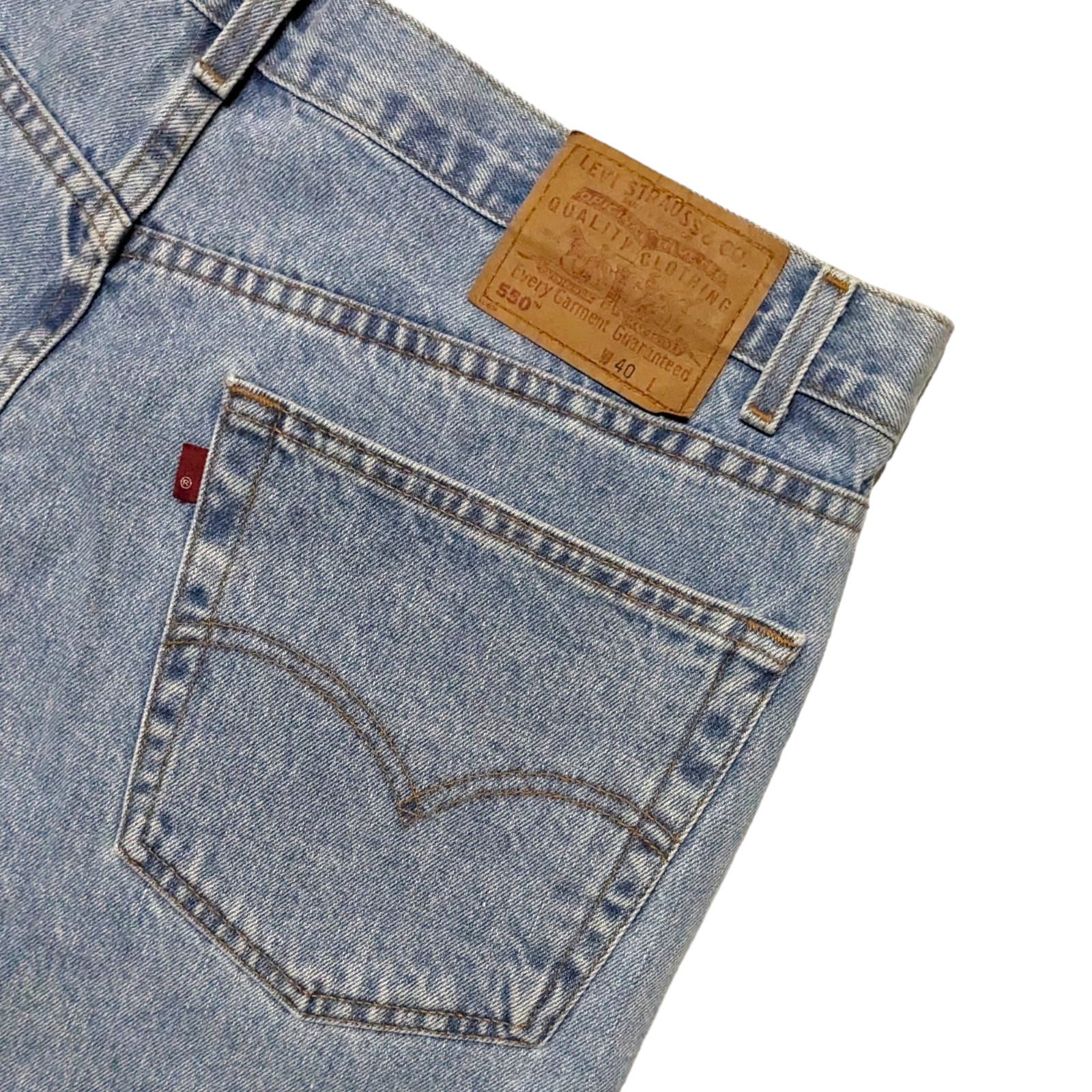 Vintage Levi's 550 Relaxed Fit Denim Jean Shorts Mens 40 Fits 39x10 Grunge Y2K thumbnail 5