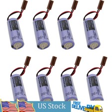 8PCS BR-AG Battery 3V 1800mAh PLC CNC Li-ion Battery with Plug US Stock 